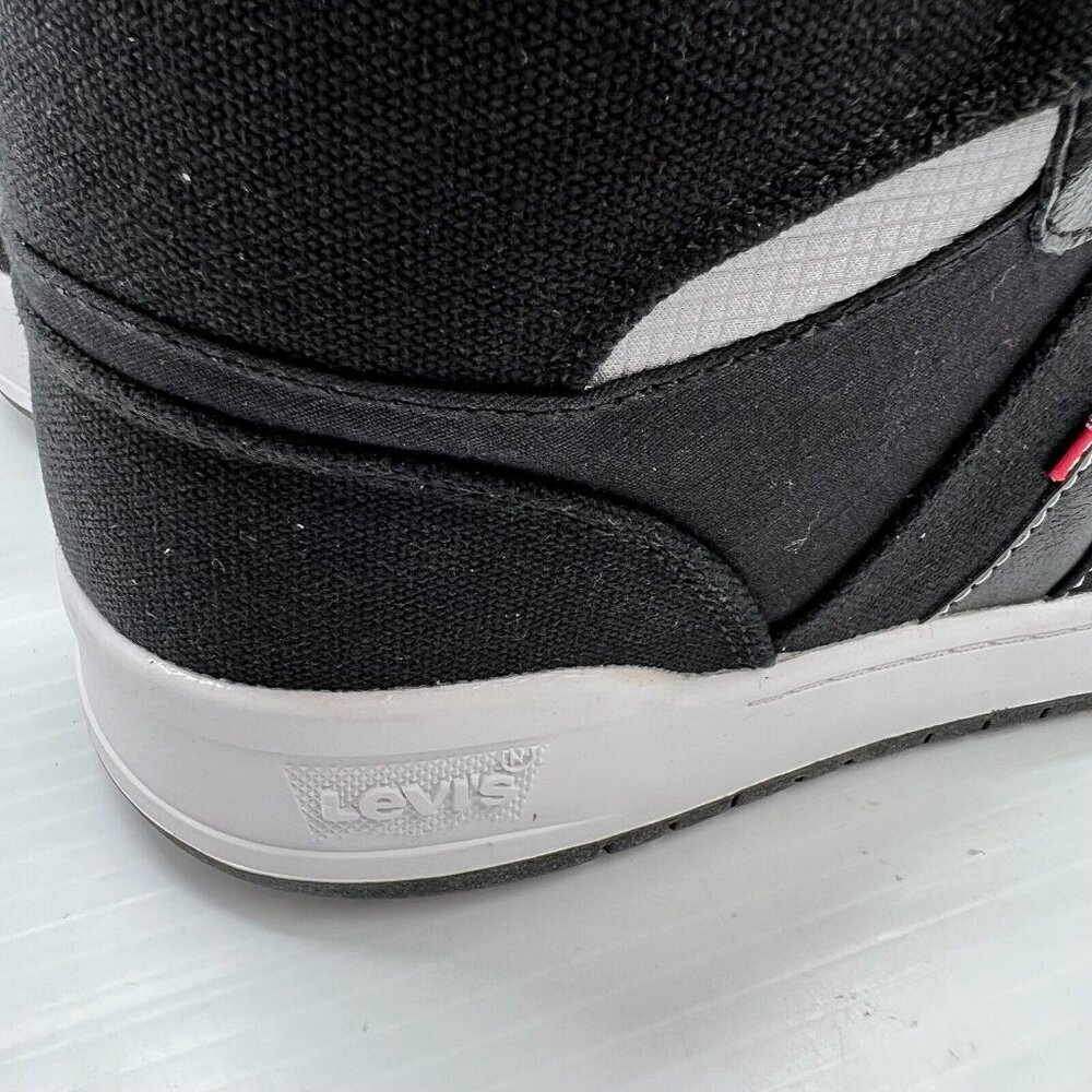 Levi's BB Hi Men's Black/Gray Round Toe Lace Up High-Top Sneakers Size 12M NWB - Picture 8 of 14